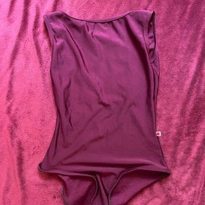 YUMIKO LEOTARD SOFIANE STYLE BURGUNDY MEDIUM BUST PANEL